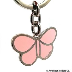 Rare COACH Butterfly Keychain Fob Purse Charm in Pastel Pink